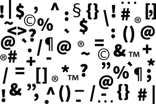 Collection of Punctuation and Special Characters for Typing and Design