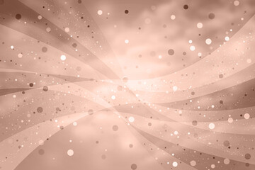 Beige background with floating dots and wavy highlights in soft tones