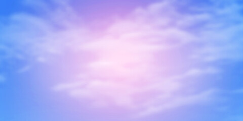Soft gradient sky background with pastel pink and blue hues blending
