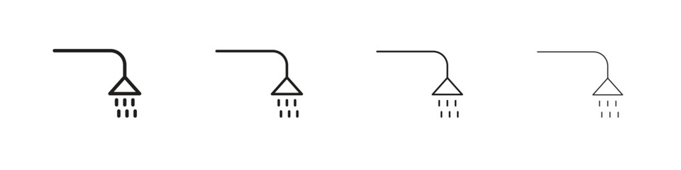 Shower icon linear vector icon in a editable style.