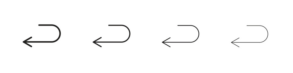 Send back icon linear vector icon in a editable style. © Franklin