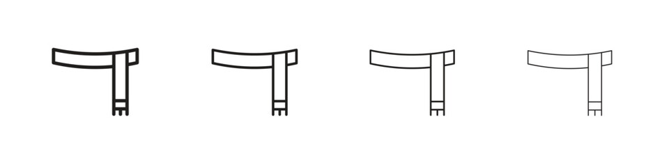 Scarf icon linear vector icon in a editable style.