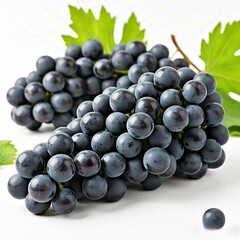 bunch of grapes on a white background