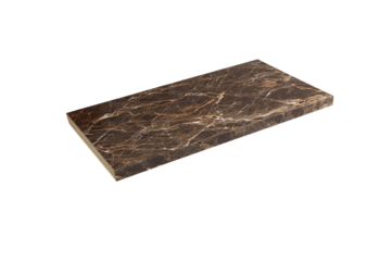 a marble board with a brown and white marble pattern