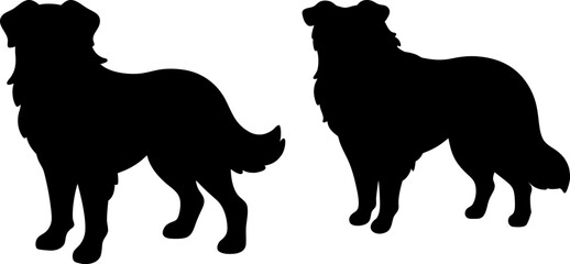 Black dog animal set, Set of dog animal, dogs collection, Vector of dogs, dogs animal silhouette, black dogs animal isolated on white background