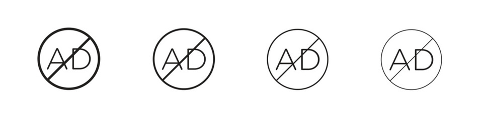 No audio description icon linear vector icon in a editable style.