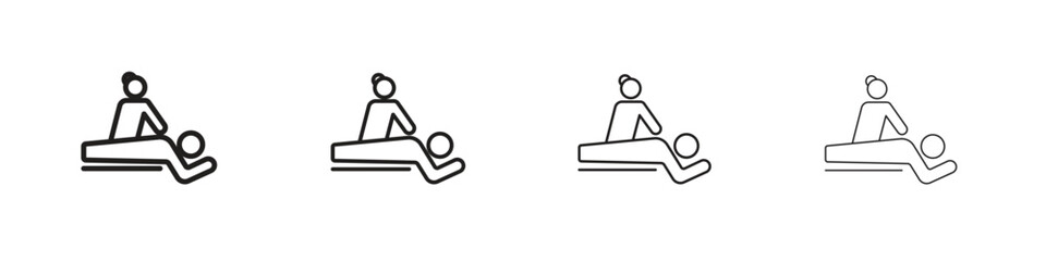 Massage icon linear vector icon in a editable style.