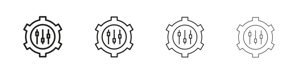 Mass customization icon linear vector icon in a editable style.