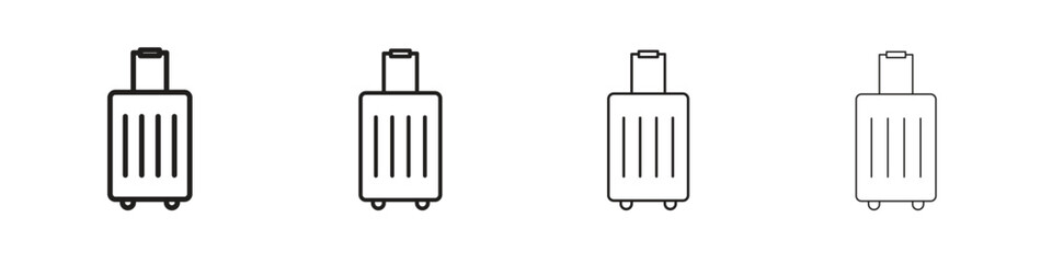 Luggage icon linear vector icon in a editable style.