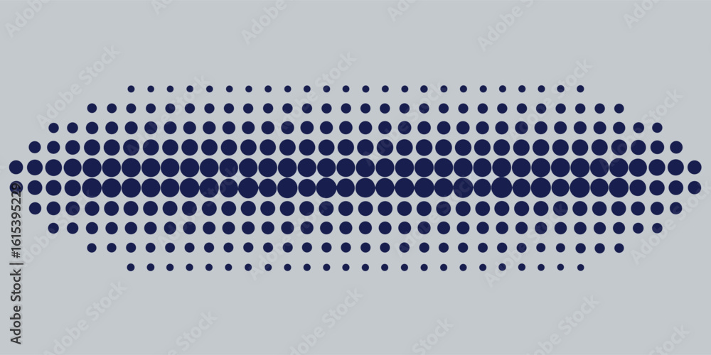 Poster blue and white dotted pattern featuring evenly spaced dots on a light background..eps