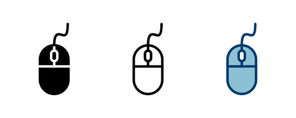 Computer Mouse Icon vector isolated on white background. Computer mouse vector icon
