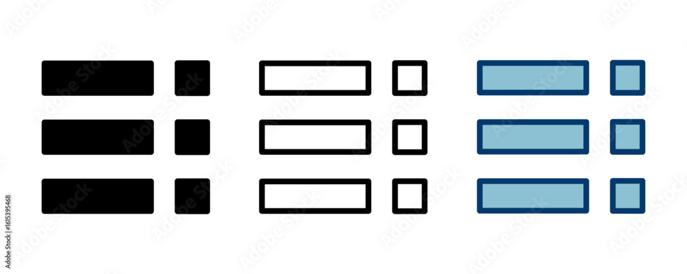 Aufkleber menu icon vector isolated on white background. web menu icon