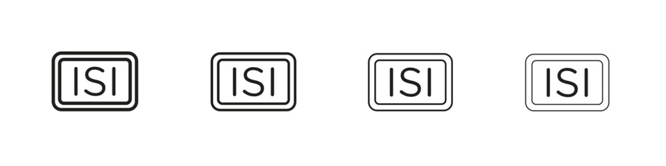 ISI mark icon linear vector icon in a editable style.