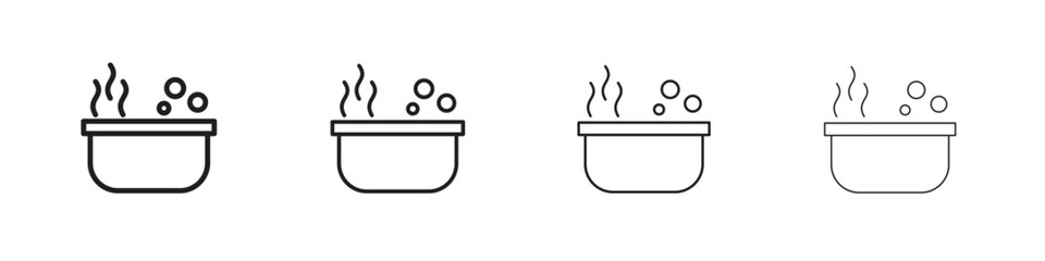 Hot tub icon linear vector icon in a editable style.