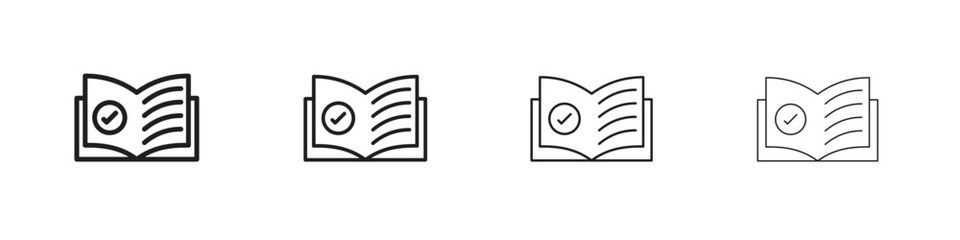 Guide icon linear vector icon in a editable style.