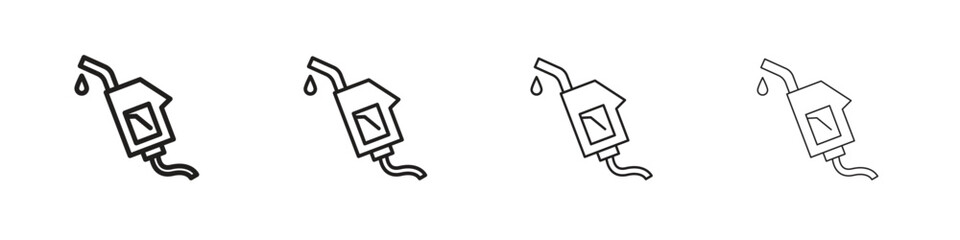 Fuel icon linear vector icon in a editable style.
