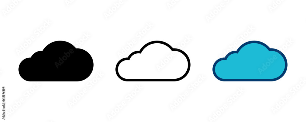 Aufkleber cloud icon vector isolated on white background. cloud computing icon
