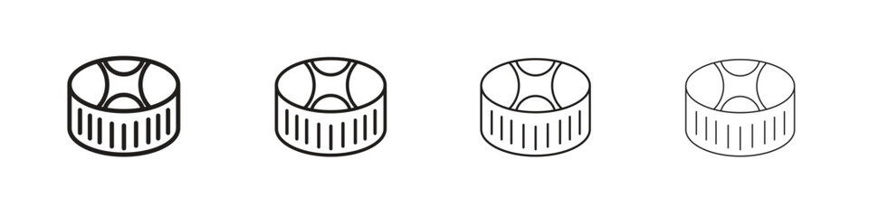 Drum steelpan icon linear vector icon in a editable style.