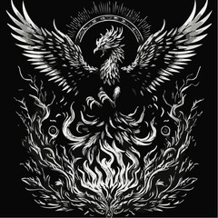 Fototapeta premiumrepresentation of the rebirth of the phoenix 23