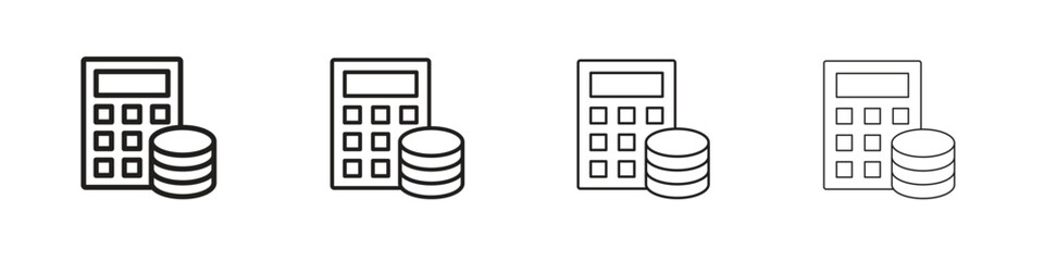 Budget icon linear vector icon in a editable style.