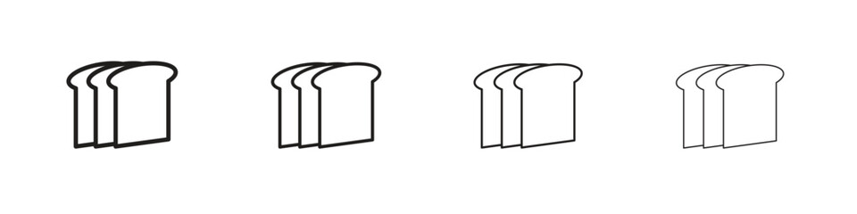 Bread loaf icon linear vector icon in a editable style.