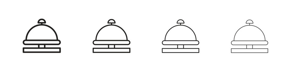 Obraz premium Bell concierge icon linear vector icon in a editable style.