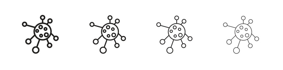 Bacteria icon linear vector icon in a editable style.