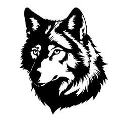 wolf head vector illustration