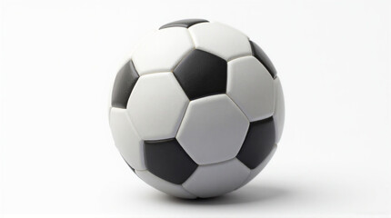 Obraz premium Classic black and white soccer football ball isolated on clean white background sports equipment