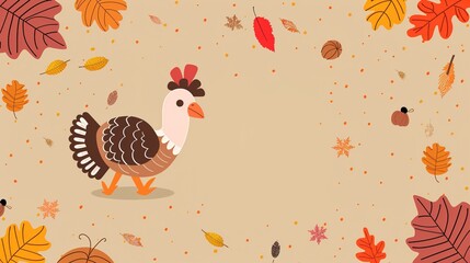 Festive Turkey Backgrounds for Thanksgiving Marketing, Family Gathering Promotions, Autumn Recipes and Holiday Cooking Content