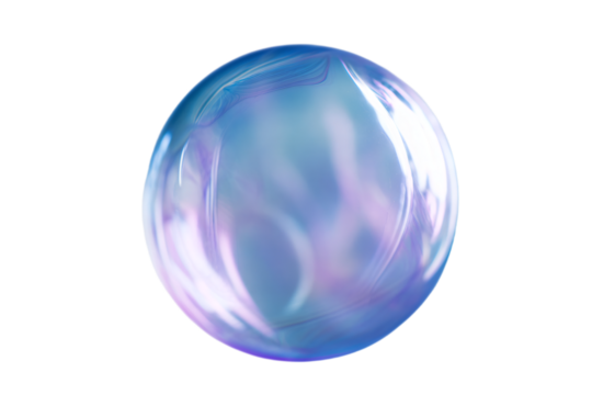 a blue and purple orb on a white background