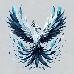Obraz premium digital art of the phoenix rising from the ashes 20