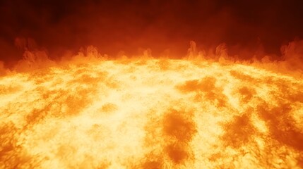 Intense, fiery surface of a celestial body.