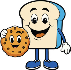 Happy Bread Slice and Cookie Friends