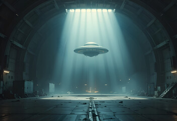 Top Secret Hangar: Mysterious UFO Landing in a High-Tech Industrial Facility