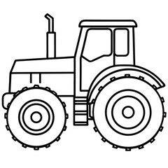 Minimal Tractor Line Illustration 