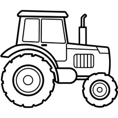 Minimal Tractor Line Illustration 