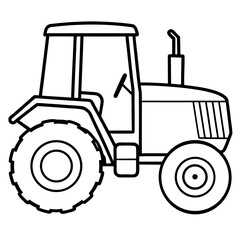 Minimal Tractor Line Illustration 