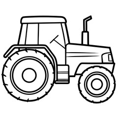 Minimal Tractor Line Illustration 