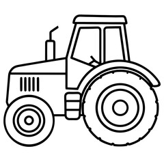 Minimal Tractor Line Illustration 