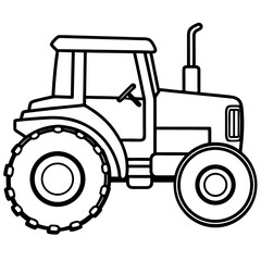 Minimal Tractor Line Illustration 