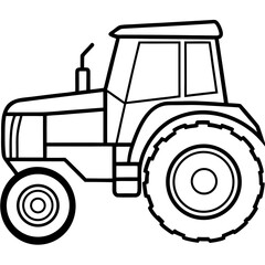 Minimal Tractor Line Illustration 