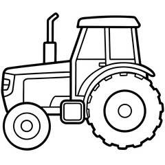 Minimal Tractor Line Illustration 