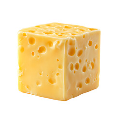 Block of Creamy Butter on White Background for Culinary and Food Photography