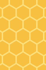 A vibrant yellow honeycomb pattern creates a seamless and abstract geometric background, perfect for design projects requiring a natural or sweet theme.