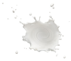 swirling milk splash