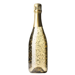 Glamorous Champagne Sparkle Isolated on White Background for Elegant Designs