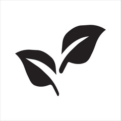 ecology green leafs icon set on background