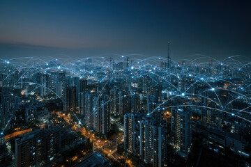 Obraz premium Neo-Tokyo Digital Dawn