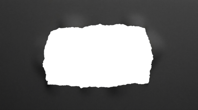 Ripped transparent hole in black paper - Powered by Adobe